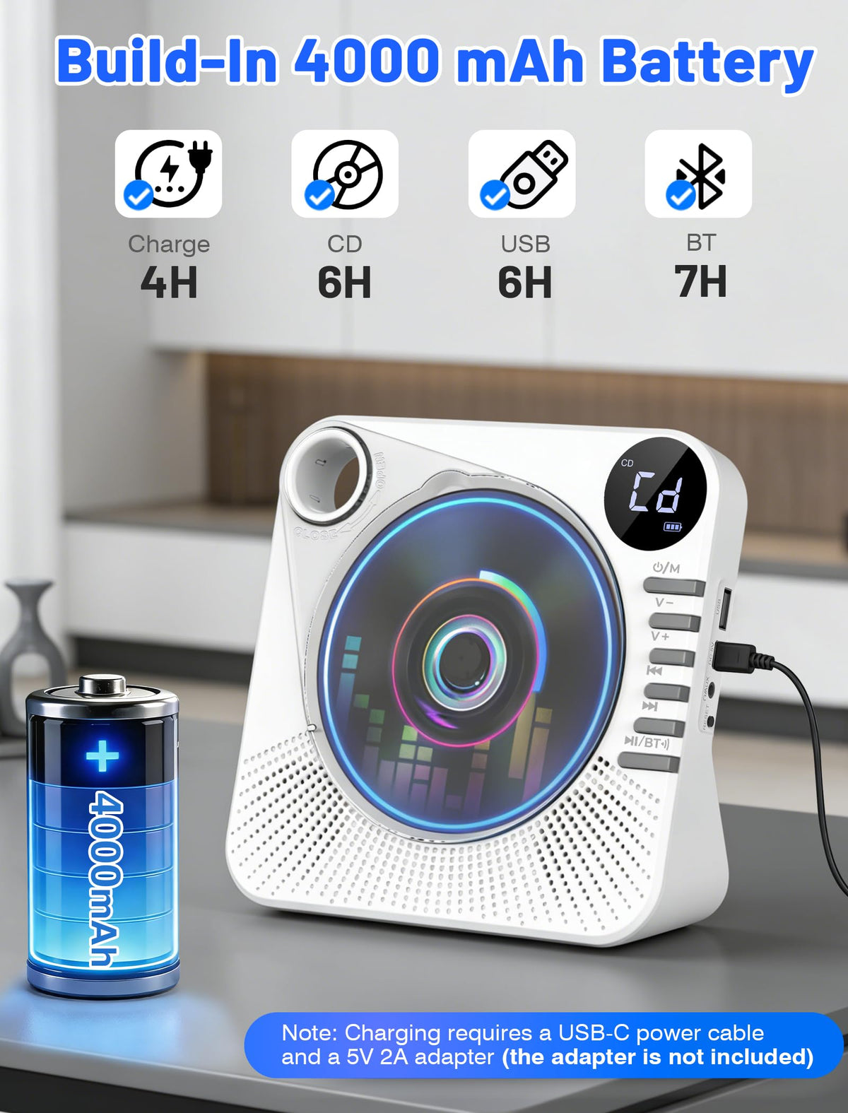 Portable CD Player with Speakers G13971