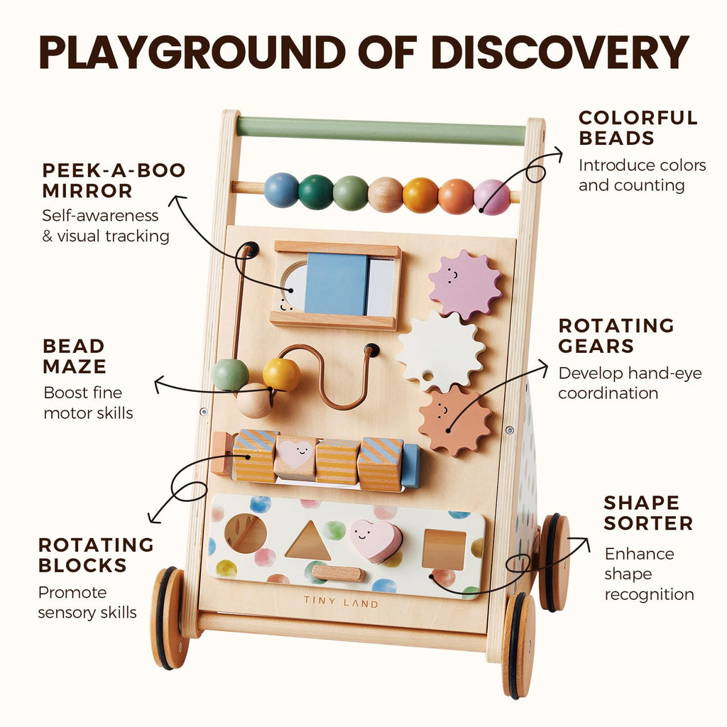 Wooden Baby Walker with Activity Center T660321