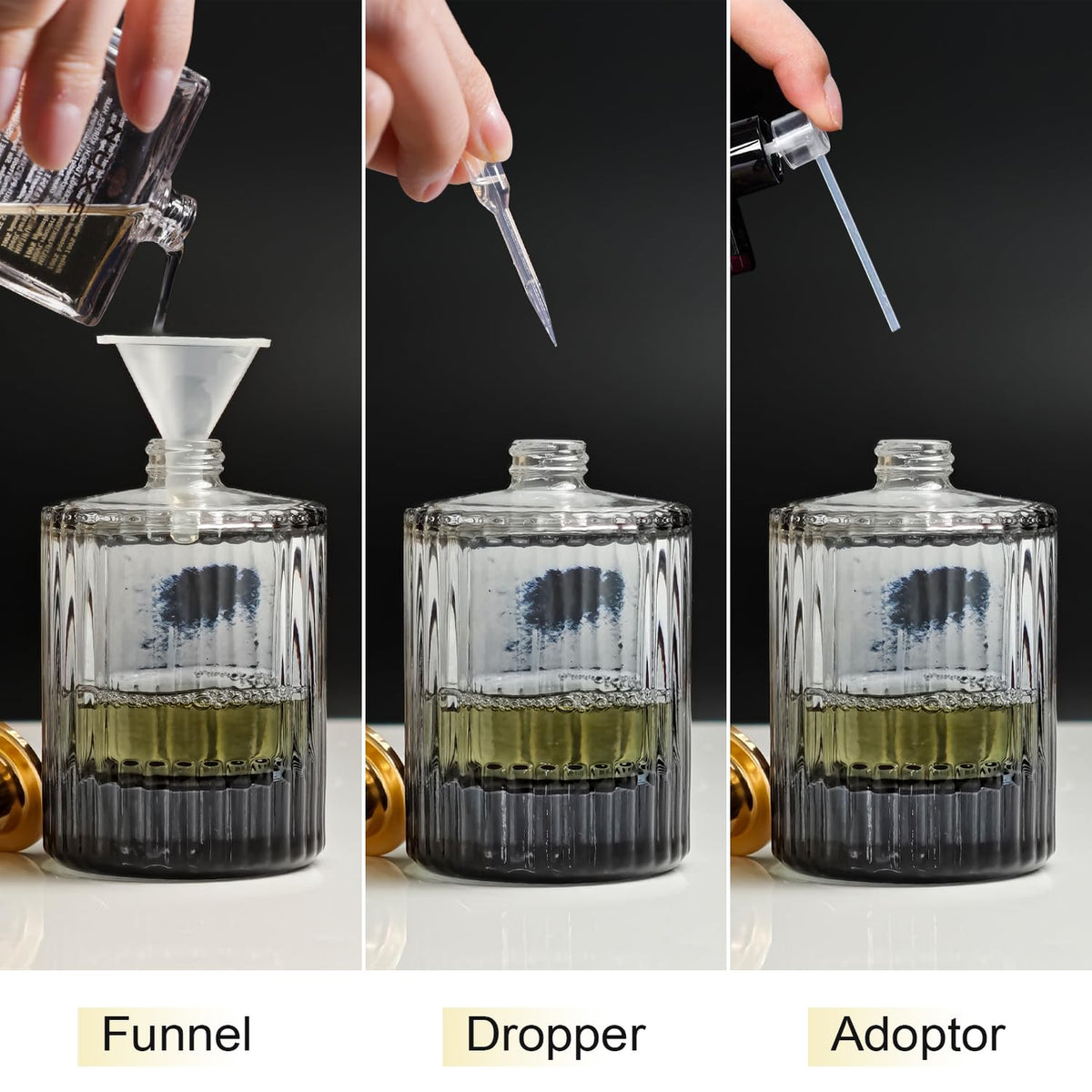 50ml Glass Spray Perfume Bottle Black Z325856