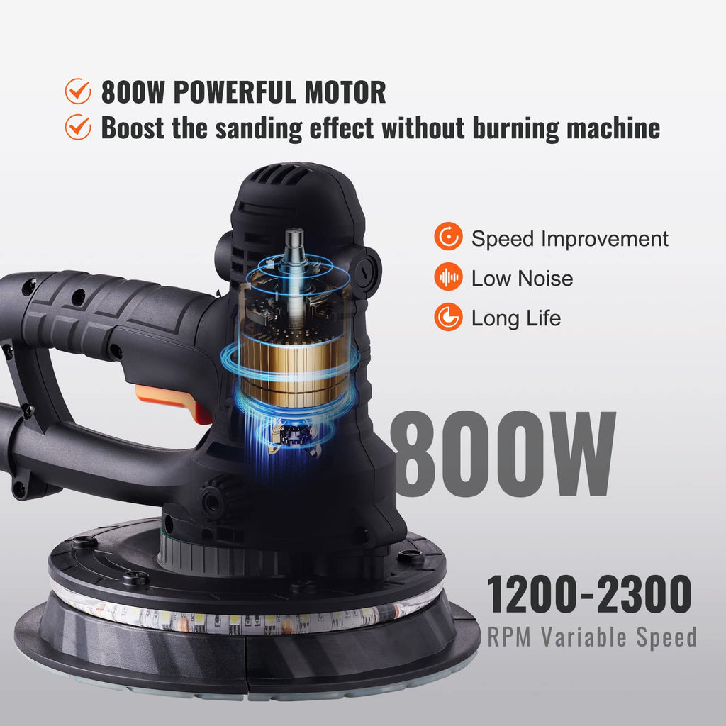 800W Electric Drywall Sander with 12 Sanding Discs L992208
