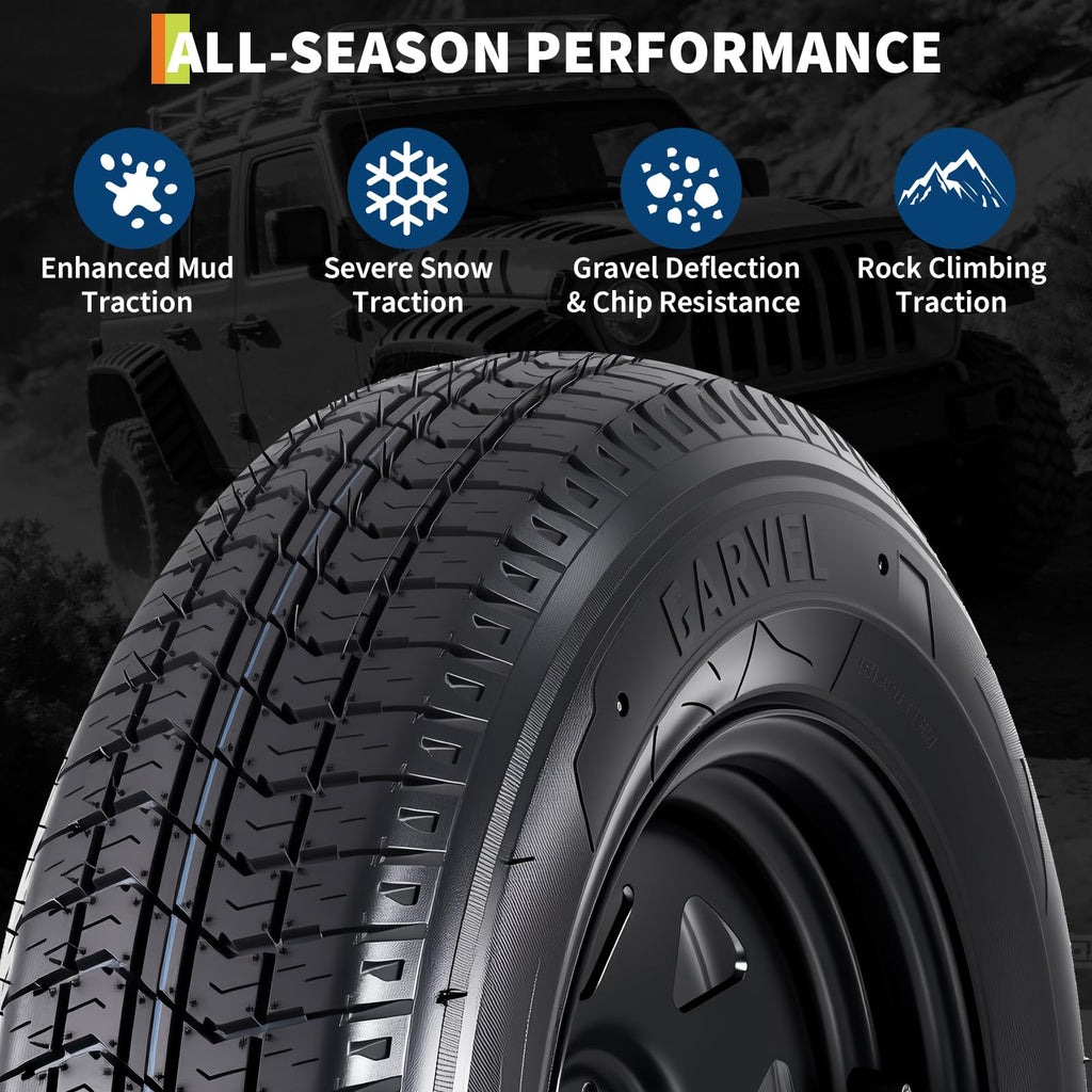 2-Pack ST205/75D15 Trailer Tires and 15" Rims I95755