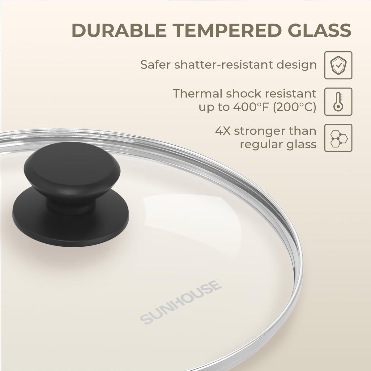 10 Inch Tempered Glass Pan Lid N616