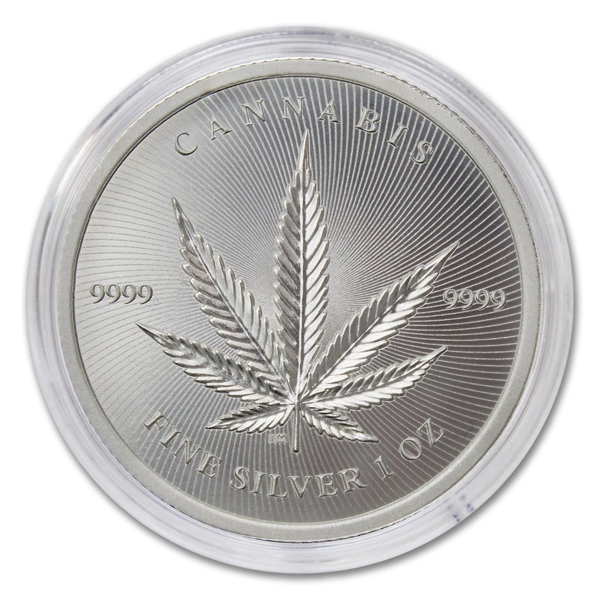 1 oz Silver Cannabis Coin Brilliant Uncirculated in Capsule B561528