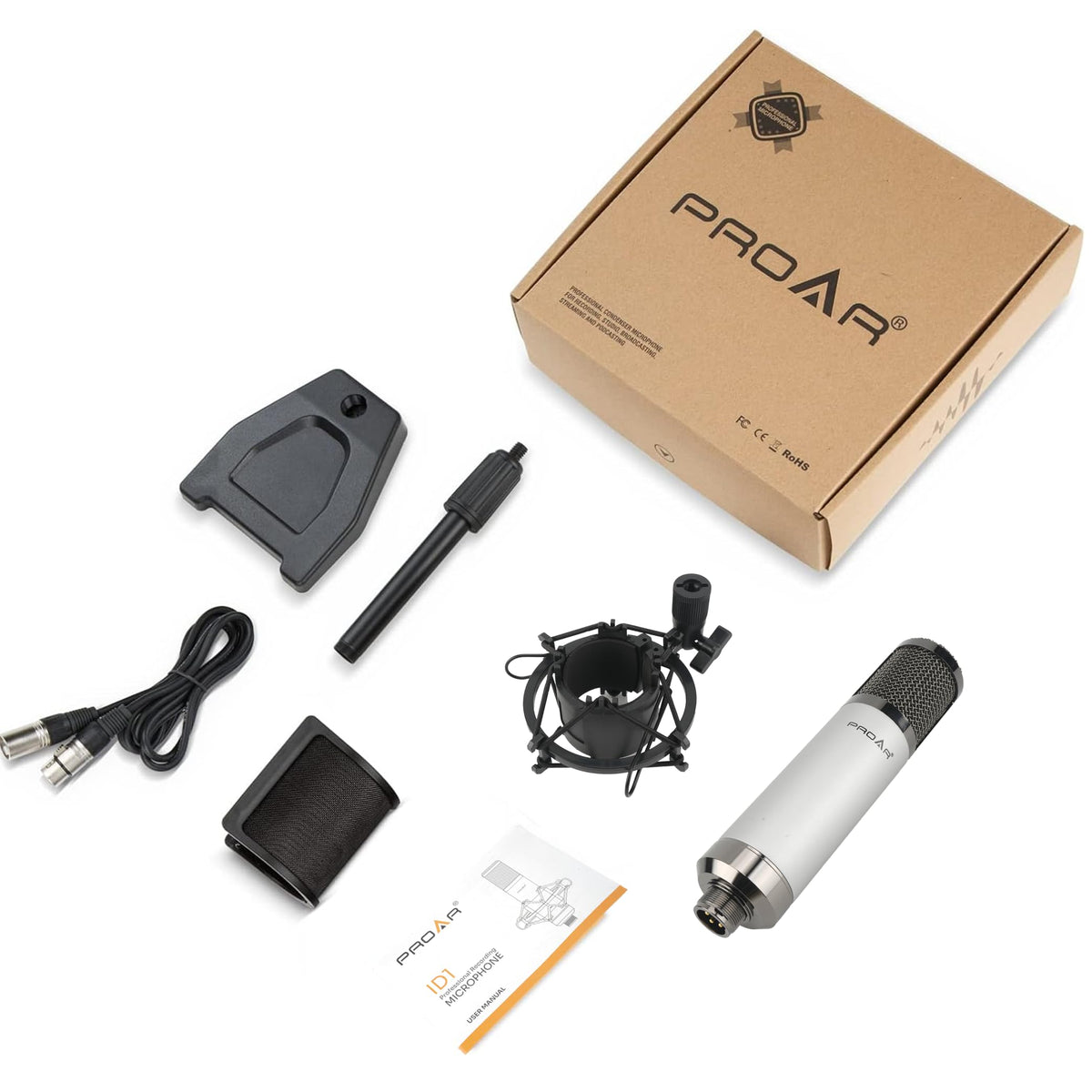 XLR Condenser Microphone with Desktop Stand T1073