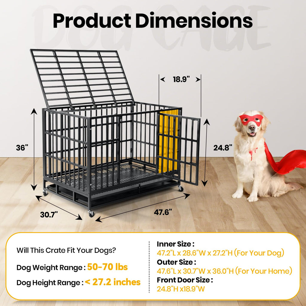 48 Inch Heavy Duty Dog Crate Y658