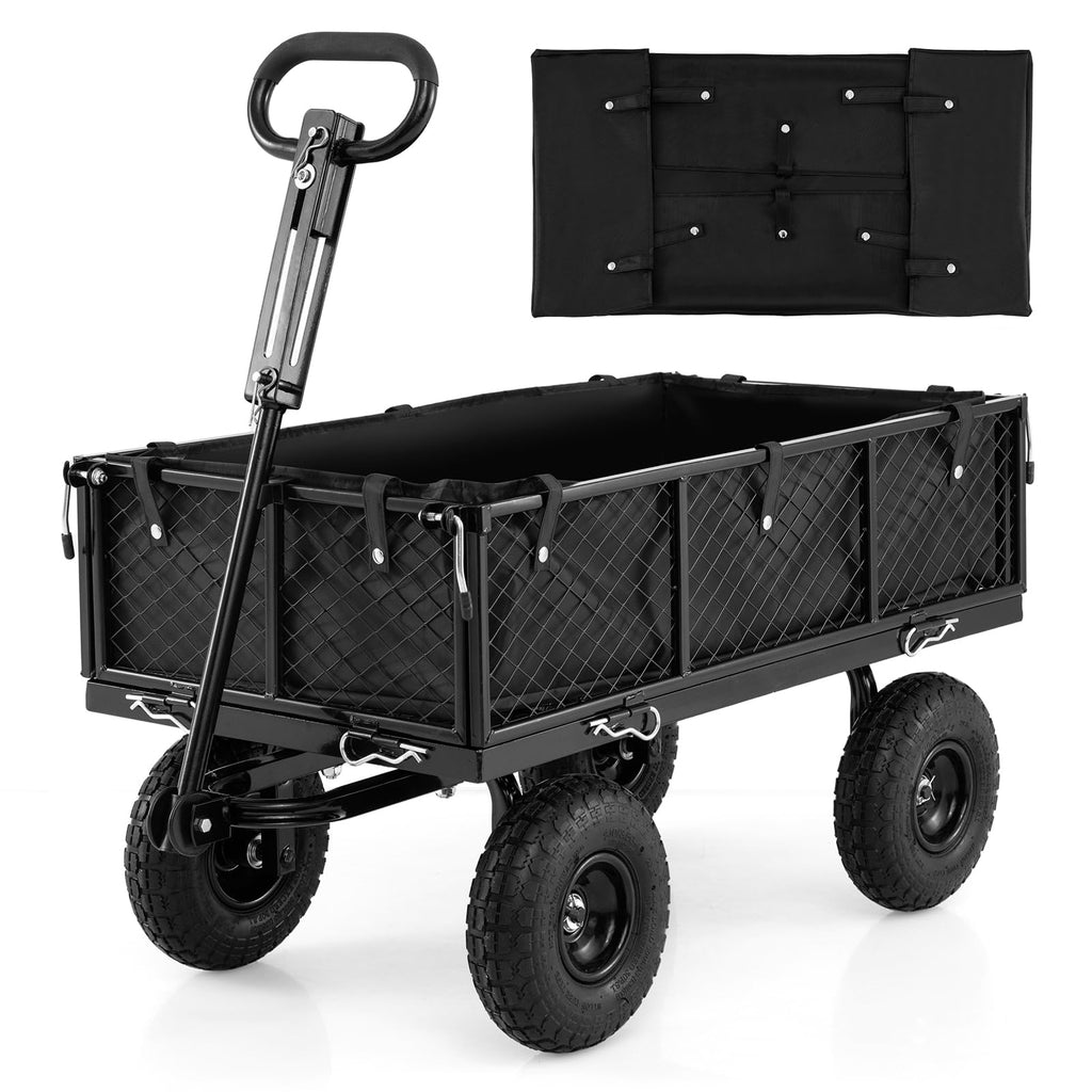 Heavy Duty Metal Garden Cart with Removable Liner Q426358