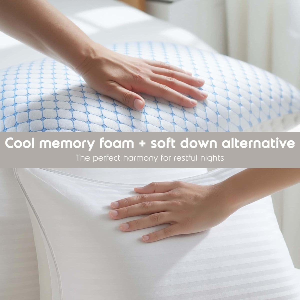 King Size Memory Foam Pillow Set of 2 Q117