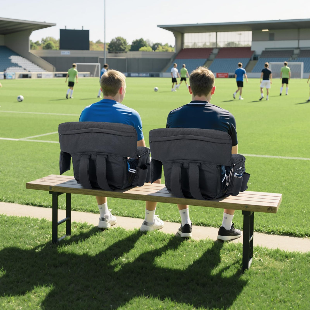4.7" Extra Thick Stadium Seats for Bleachers with Back Support N9239