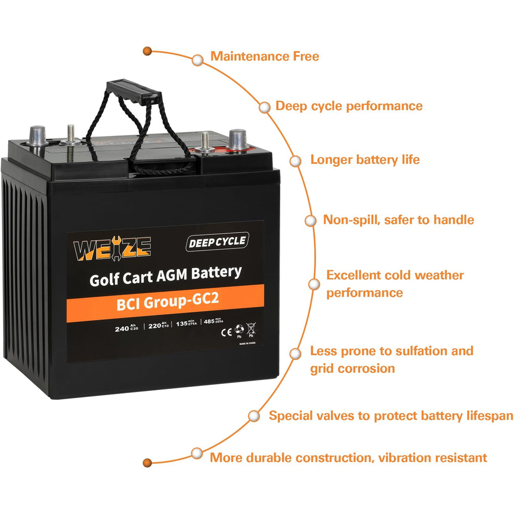 6V 240ah Deep Cycle AGM Battery T553