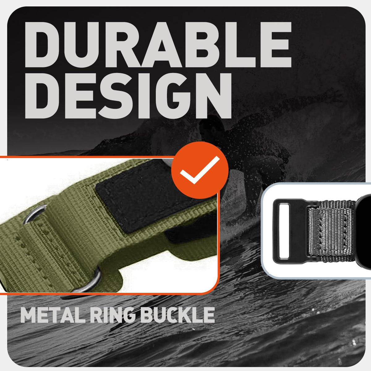 Compatible with Garmin Venu X1 Nylon Sports Strap I5496