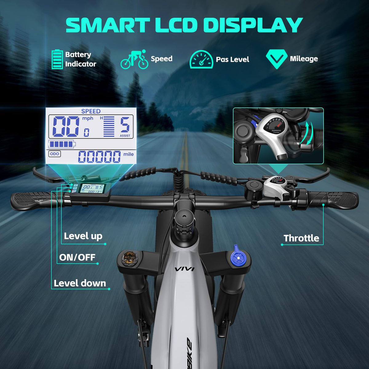 Electric Bike 26 x 4.0 Fat Tire 1500W Peak Motor I428344