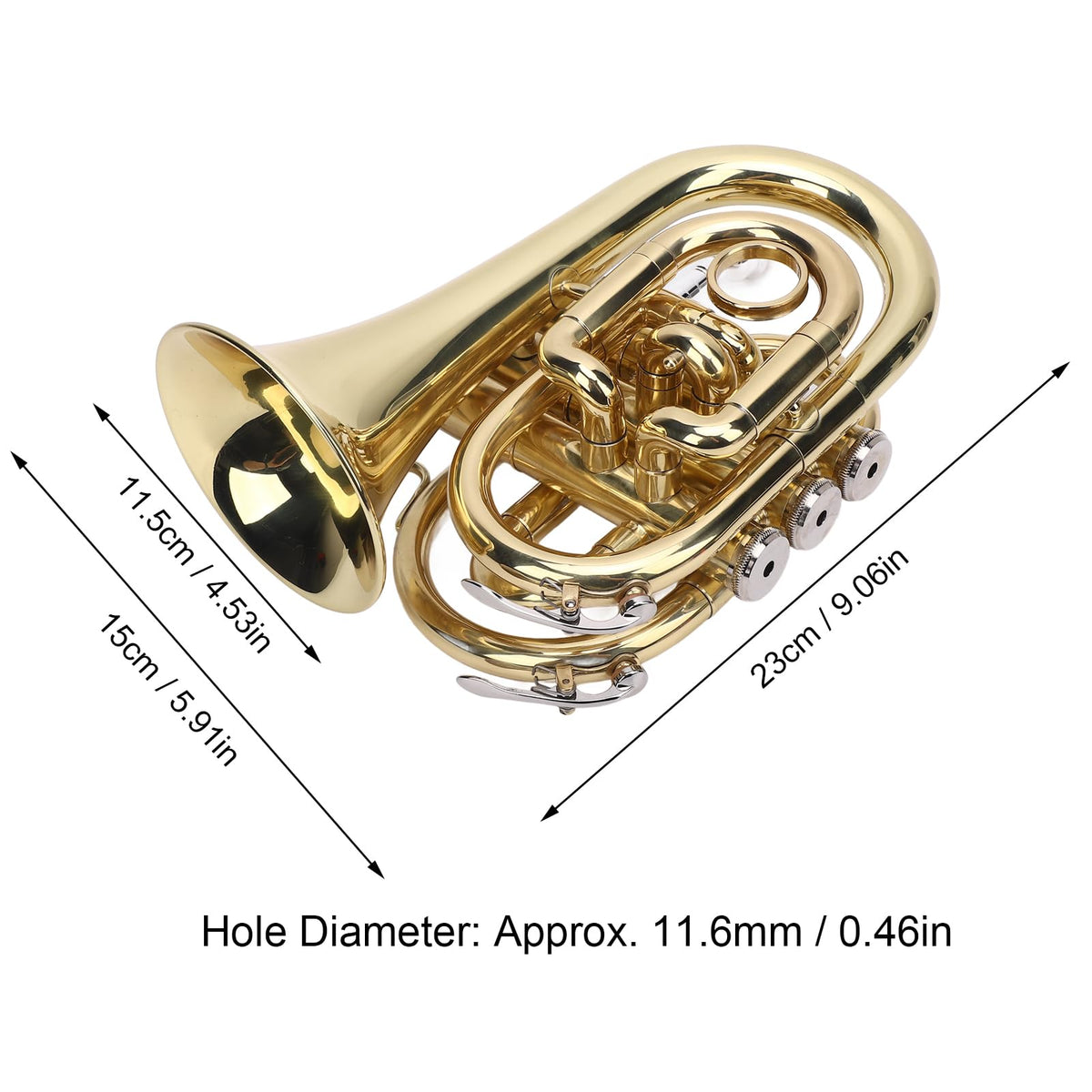 Bb Pocket Trumpet, Ni Plated Brass with 7C Mouthpiece Z59585