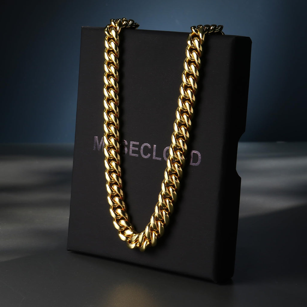 Gold Cuban Link Chain 5-14mm Stainless Steel C83953