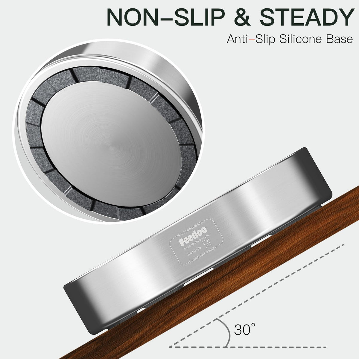 Slow Feeder Dog Bowl 304 Stainless Steel Non-Slip Z796745
