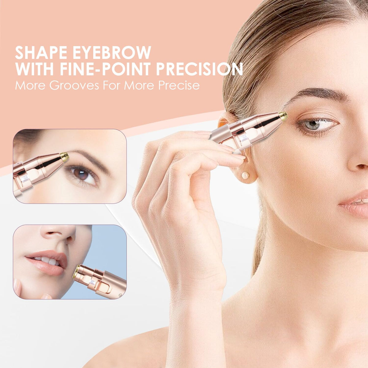2 in1 Eyebrow Facial Trimmer with Replacement Heads T36750