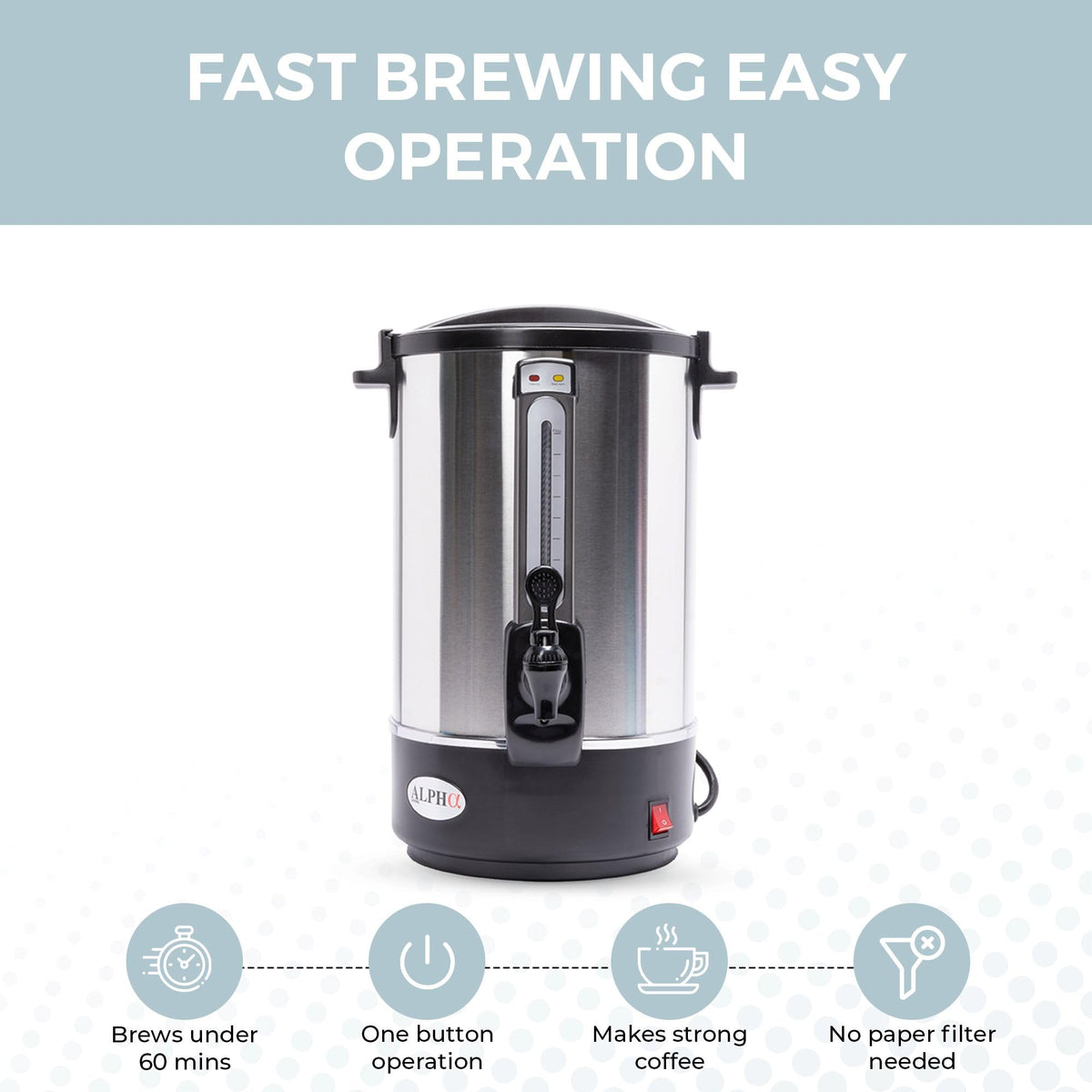 8L Stainless Steel Electric Coffee Urn L9108