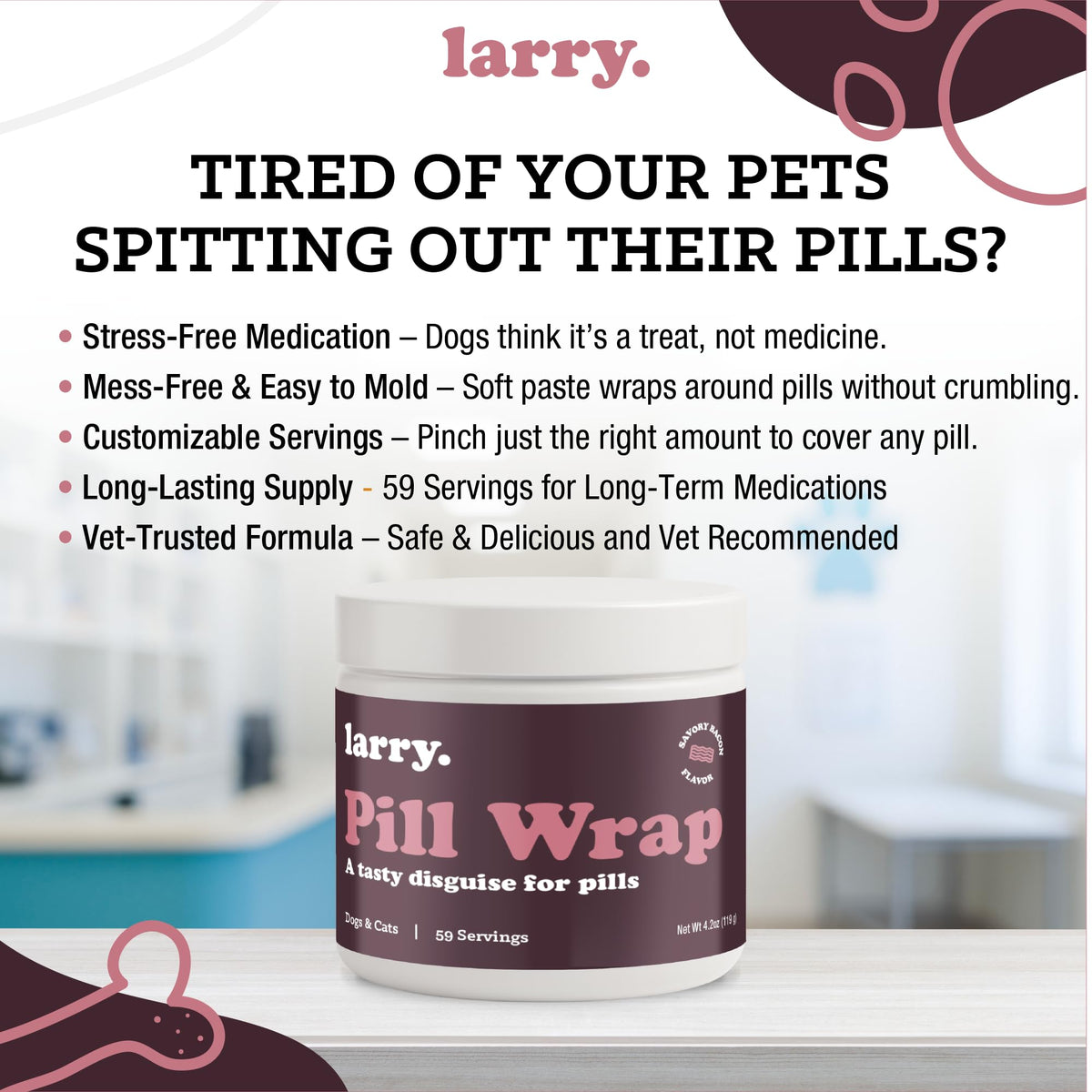Pill Wrap Dogs Hide Medication Pockets 4.2 oz R427022