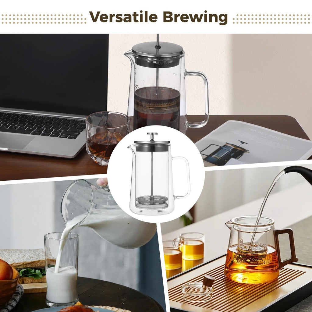 33.8 Oz Insulated Double Wall Tea Maker with Fine Mesh Filter K22003