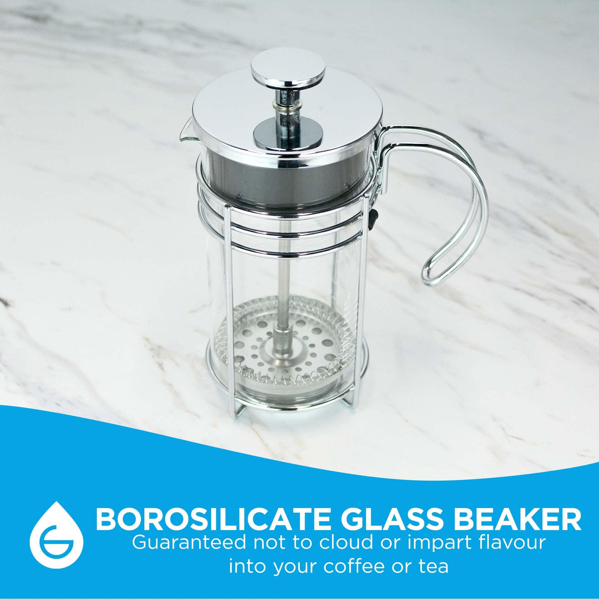 Glass French Press Coffee and Tea Maker, 11.8 oz Y133
