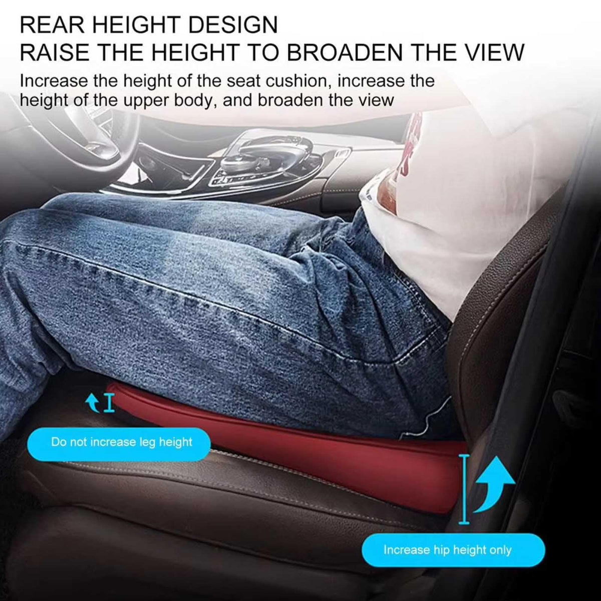 Wedge Shaped Memory Foam Car Seat Cushion Z902220