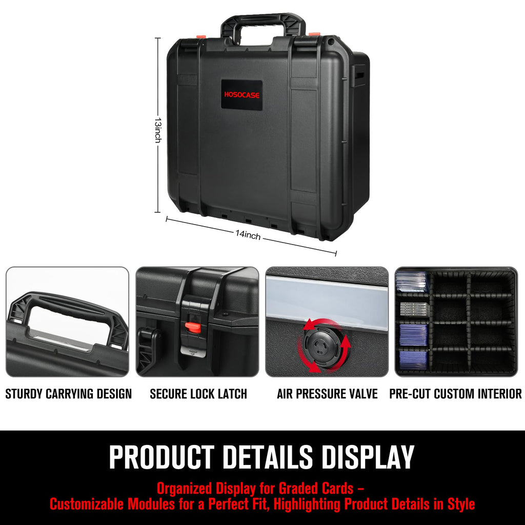 Graded Card Storage Box with 9 Dividers D844666