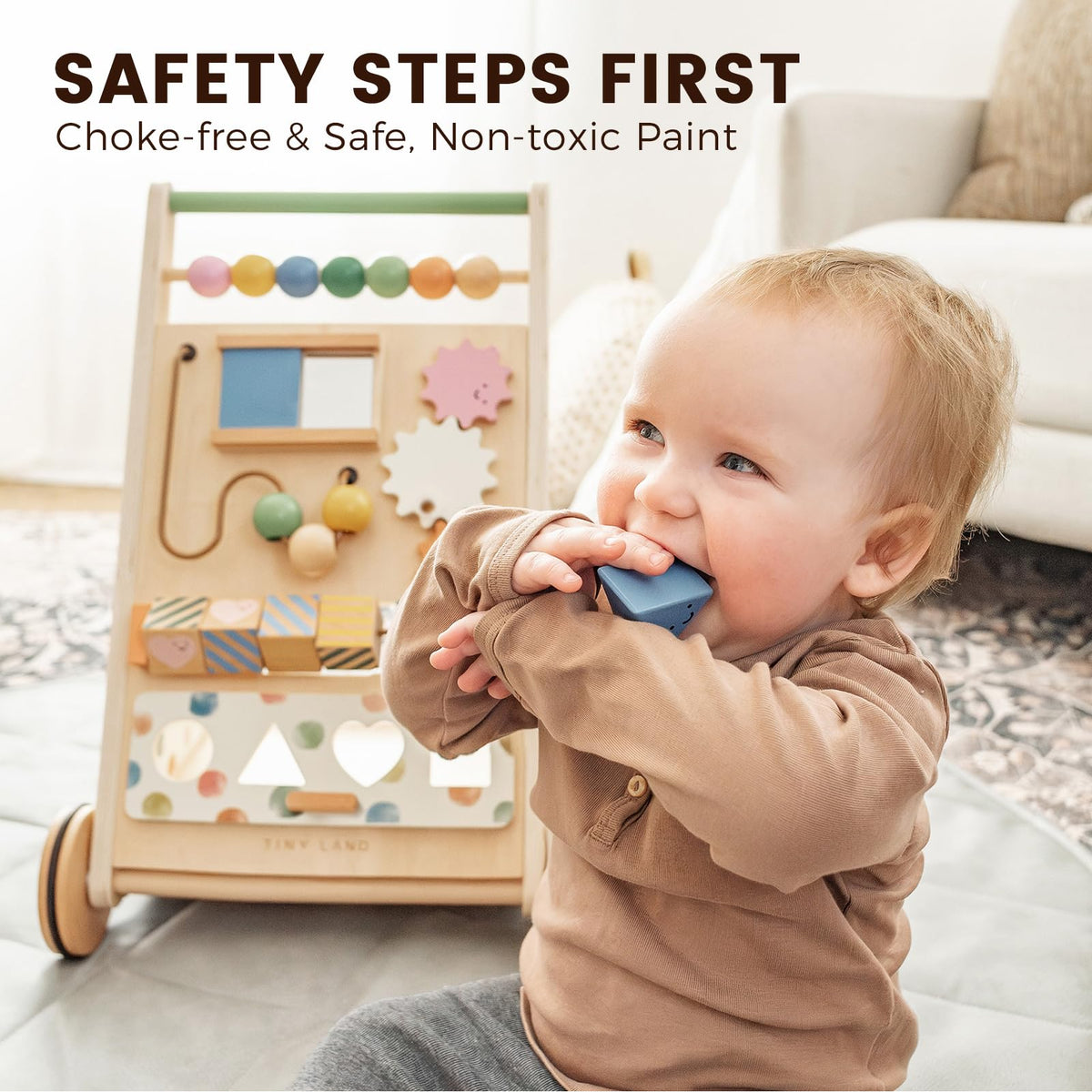 Wooden Baby Walker with Activity Center T660321