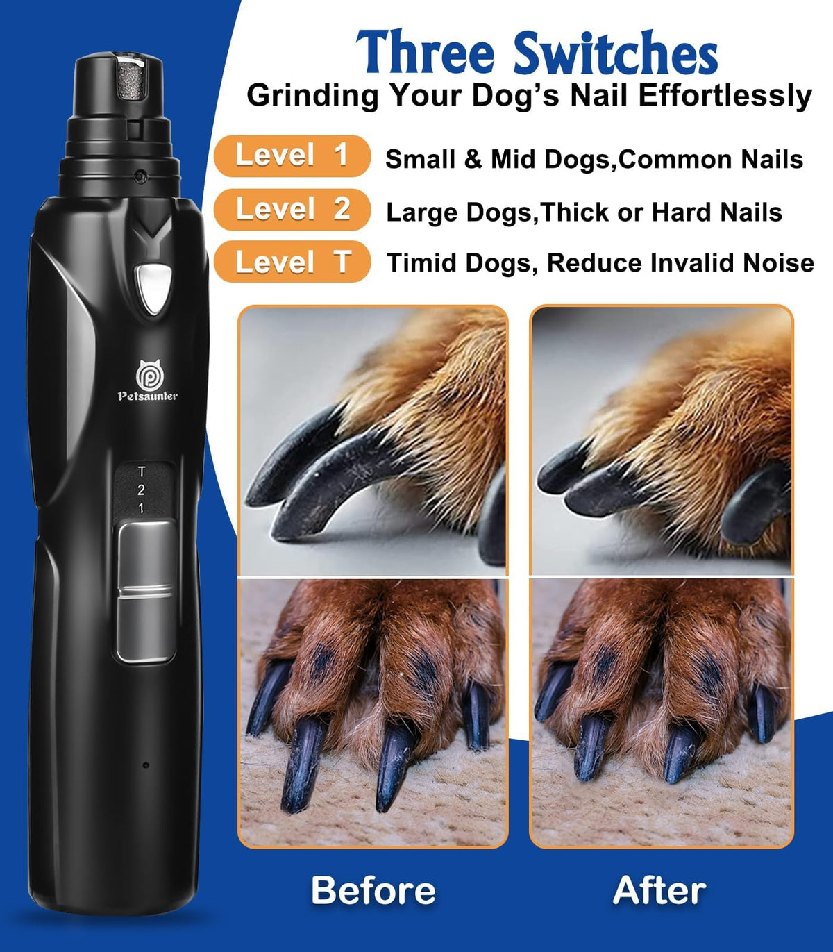 Dog Nail Grinder with LED Light U1140