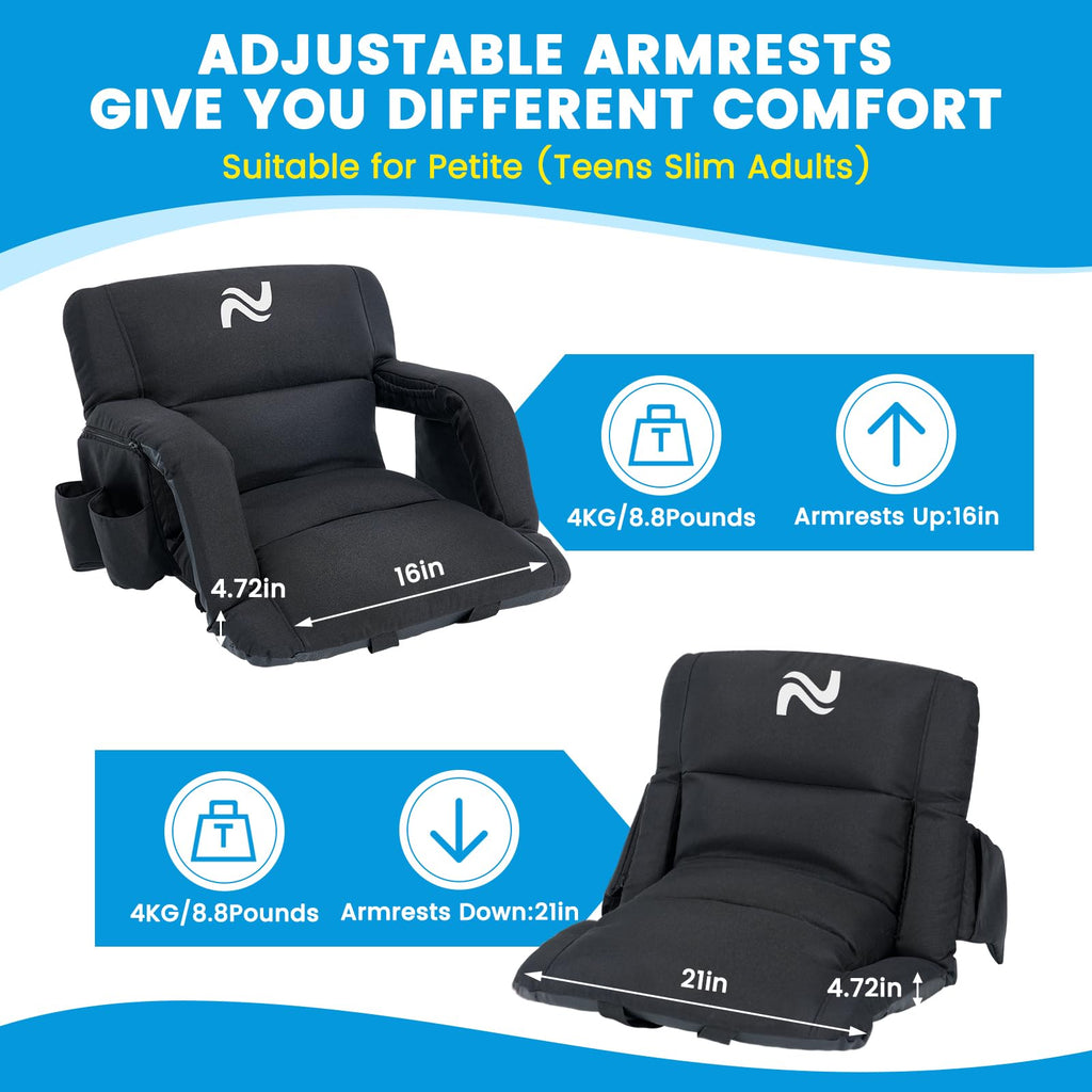 4.7" Extra Thick Stadium Seats for Bleachers with Back Support N9239
