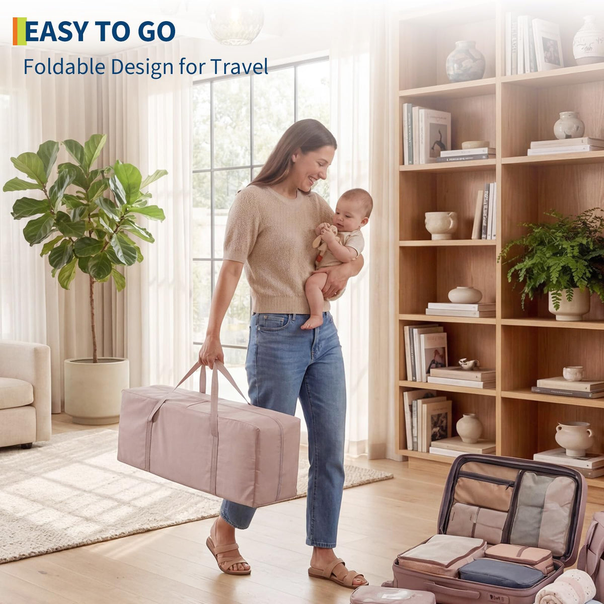 4 in 1 Pack and Play with Bassinet, Changing Table, Playpen and Carry Bag Q307