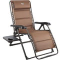Brown Zero Gravity Folding Recliner Chair with Cup Holder M213