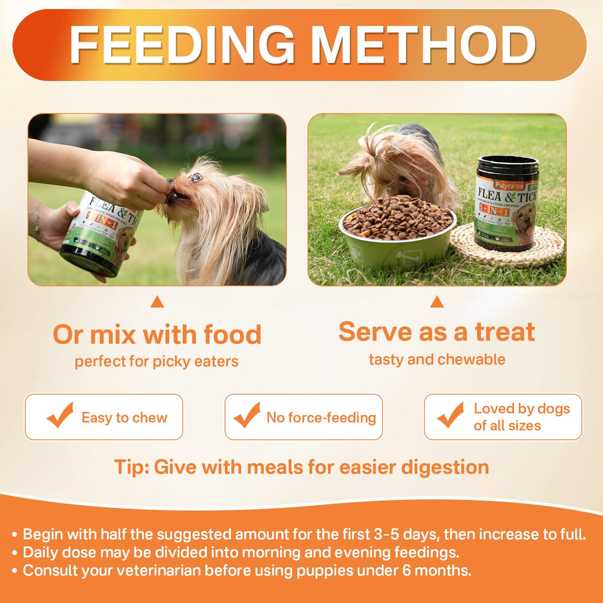 Flea and Tick Prevention for Dogs Chew A607