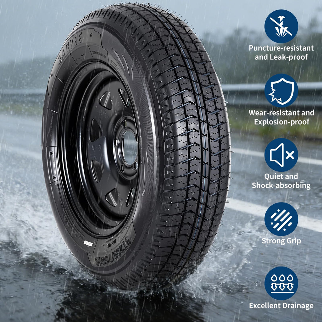 2-Pack ST205/75D15 Trailer Tires and 15" Rims I95755