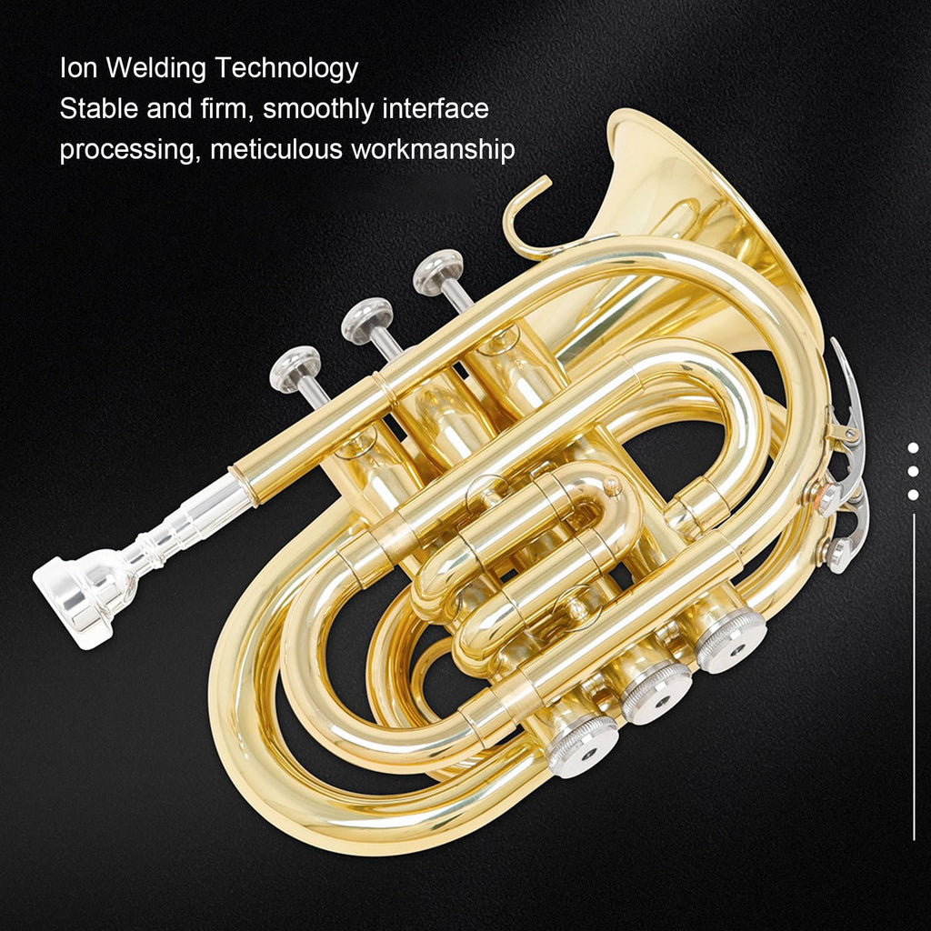 Bb Pocket Trumpet, Ni Plated Brass with 7C Mouthpiece Z59585