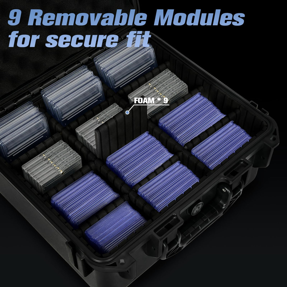 Graded Card Storage Box with 9 Dividers D844666