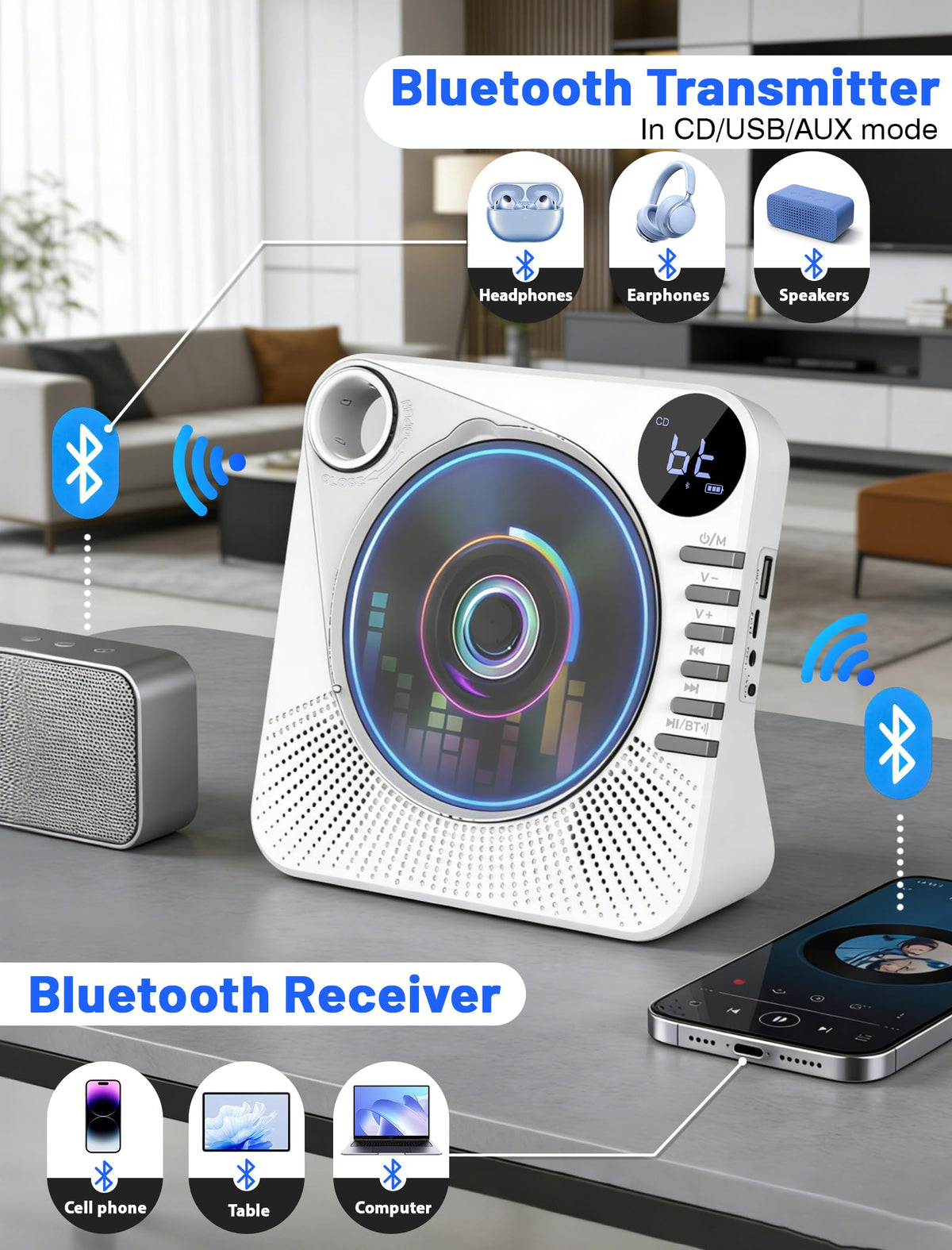 Portable CD Player with Speakers G13971