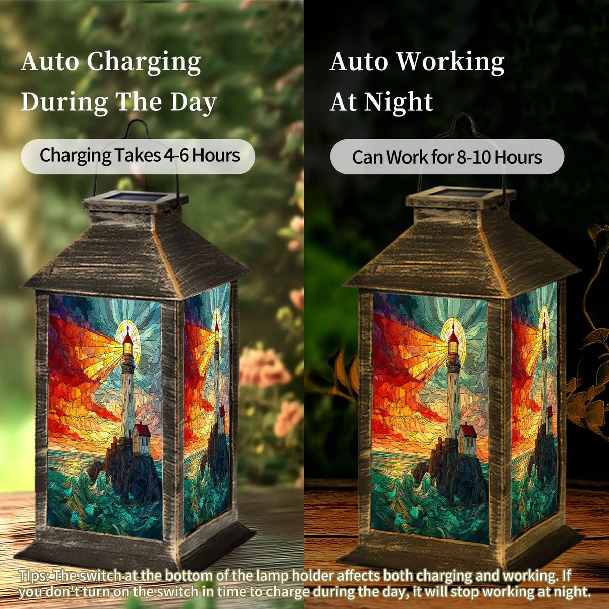Waterproof Solar Powered Hanging Lantern E525100