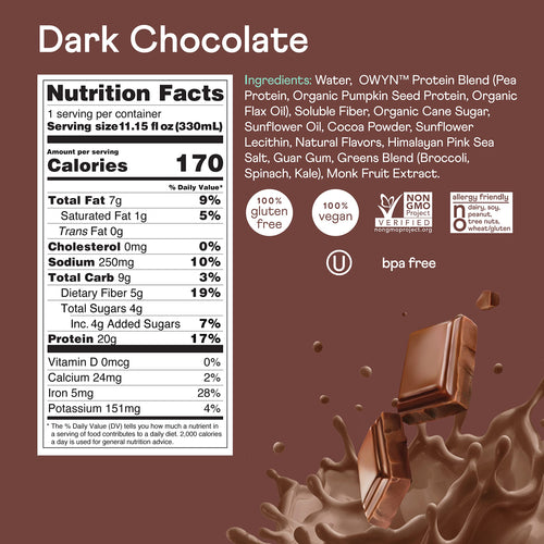 20g Vegan Protein Shake with Prebiotics, 12 Pack X40334