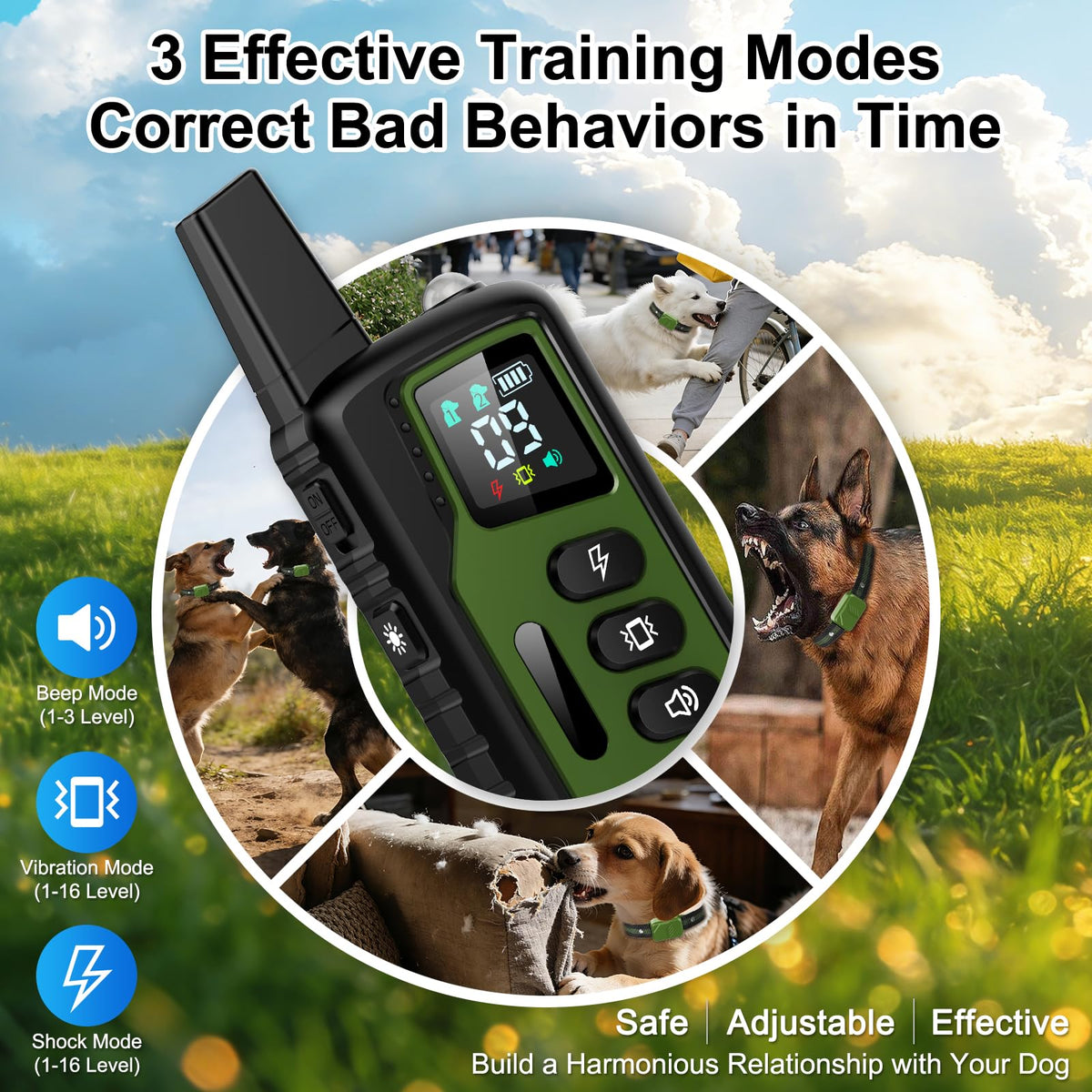 IP68 Waterproof Dog Training Collar with Remote E792
