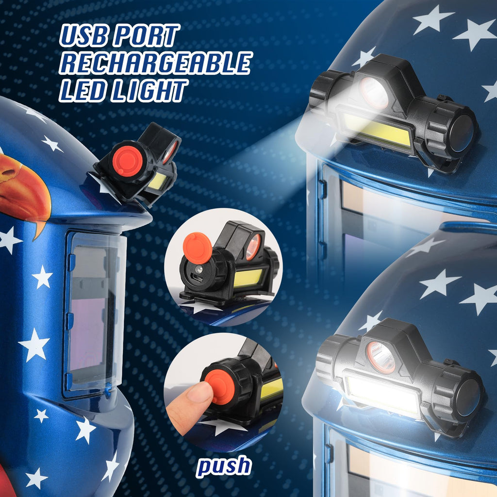 Auto Darkening Welding Helmet with LED Light U3276