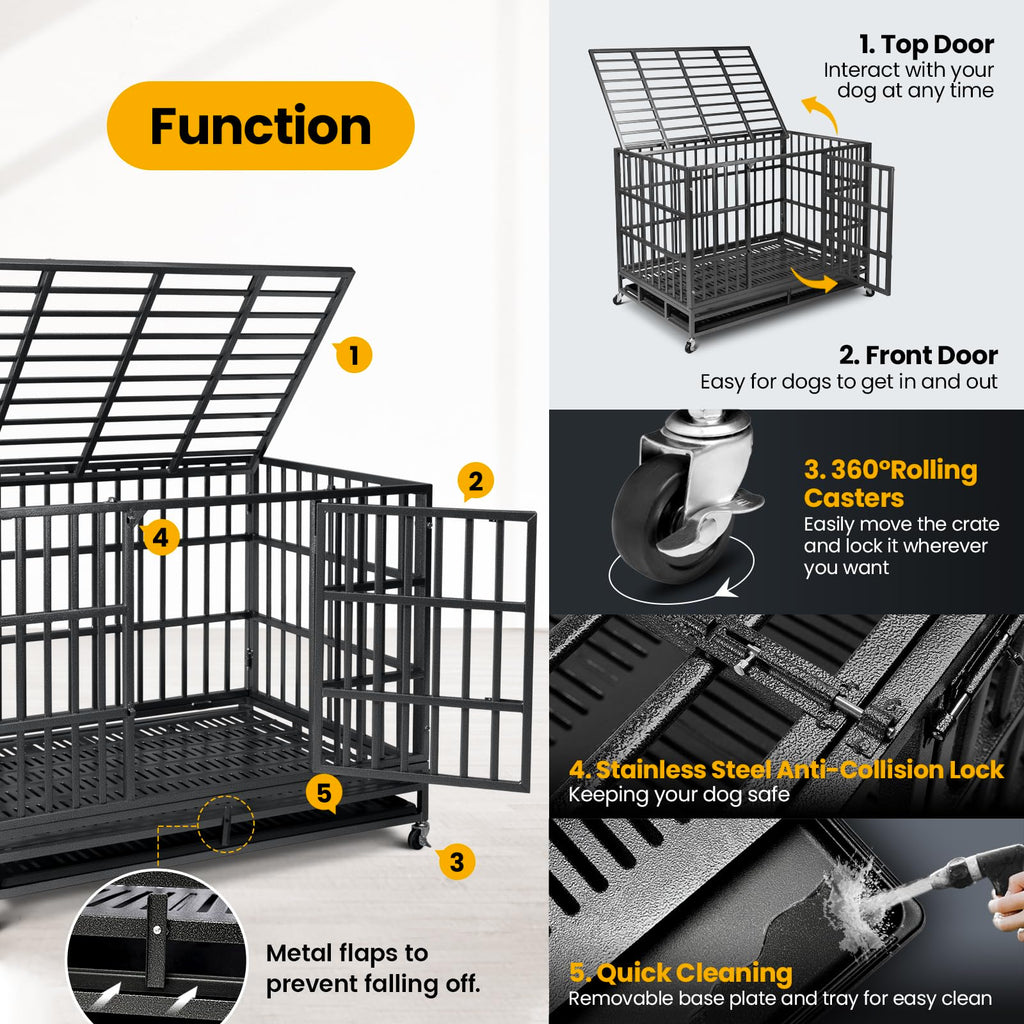 48 Inch Heavy Duty Dog Crate Y658