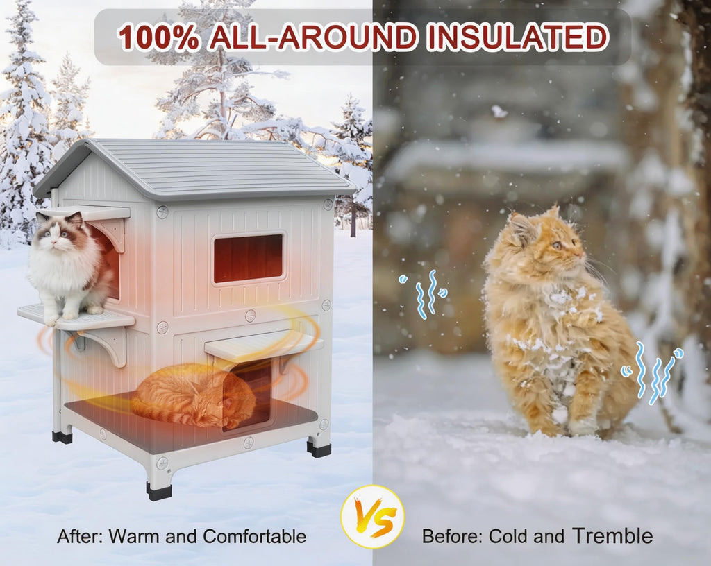 Insulated Outdoor Cat House O5253