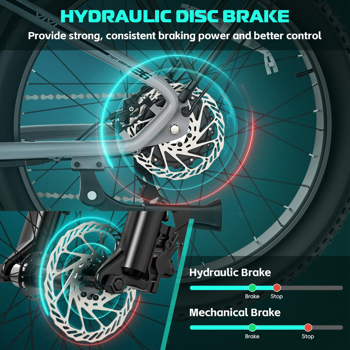 Electric Bike 26 x 4.0 Fat Tire 1500W Peak Motor I428344