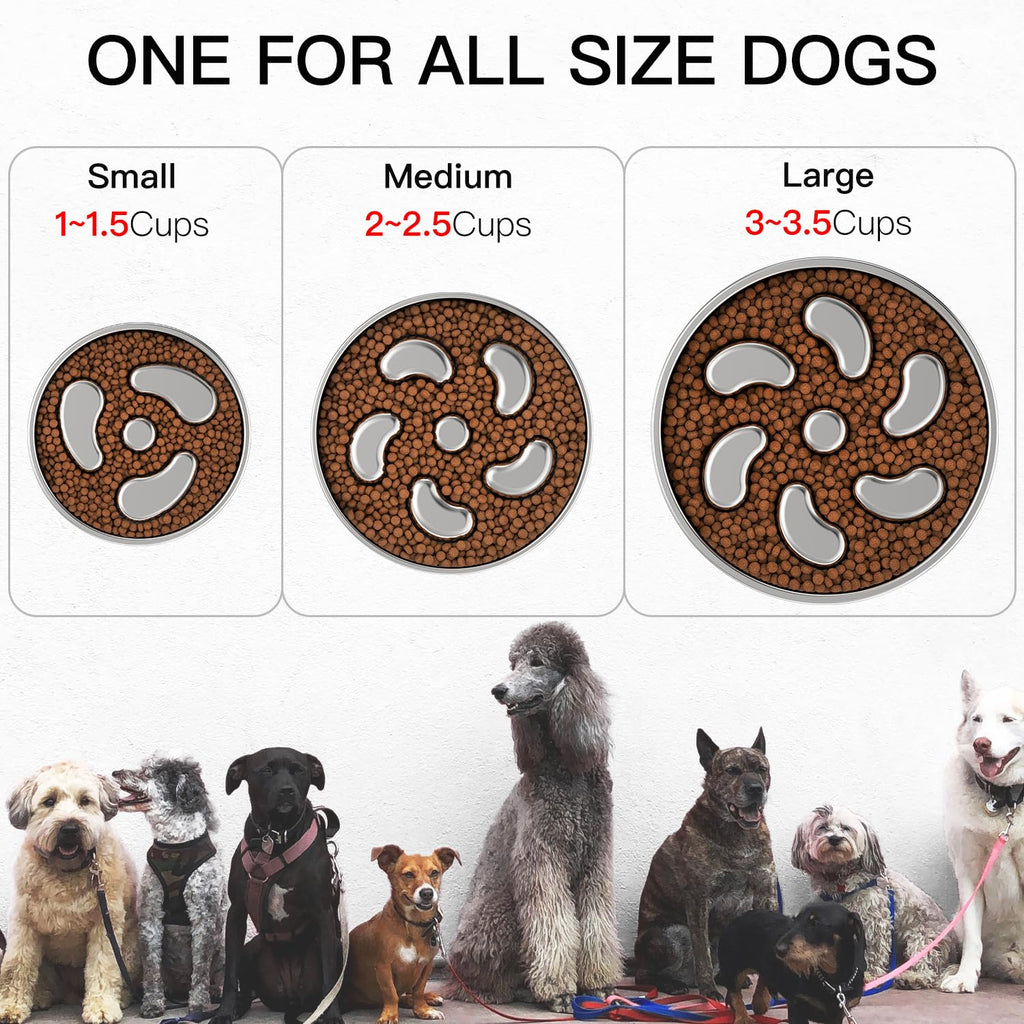 Slow Feeder Dog Bowl 304 Stainless Steel Non-Slip Z796745
