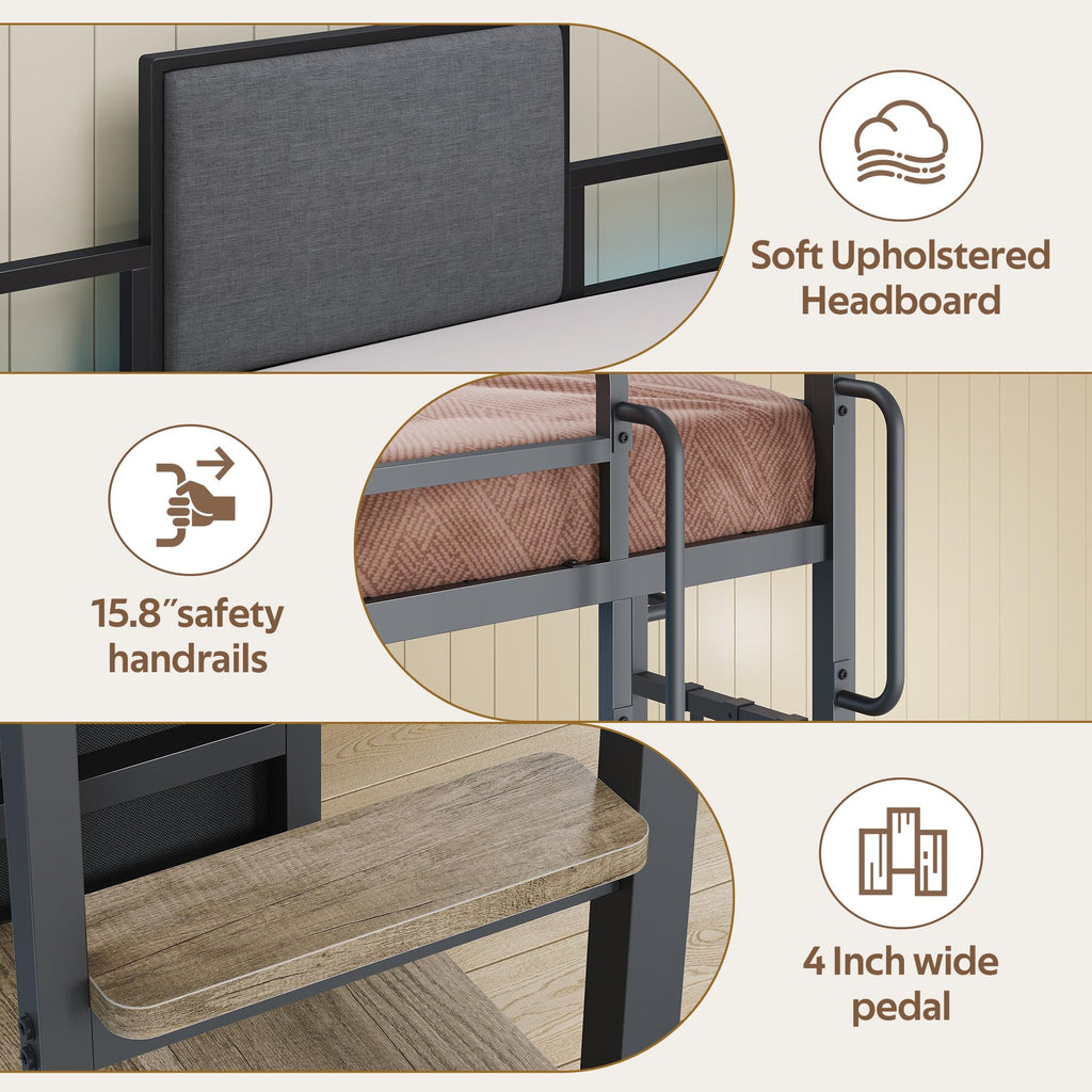 Twin Loft Bed with Desk and 6 Storage Drawers P948