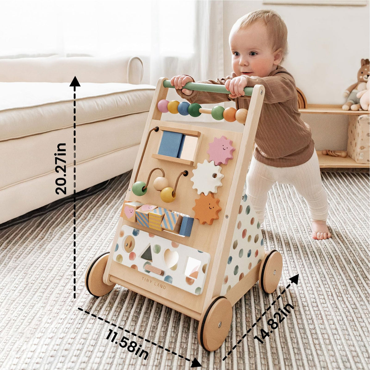 Wooden Baby Walker with Activity Center T660321