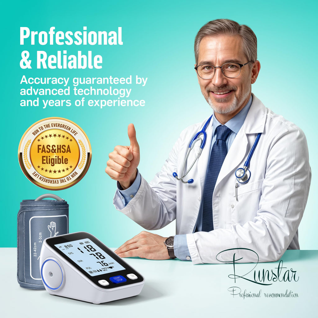 Upper Arm Blood Pressure Monitor with Wide Range Cuff P8065