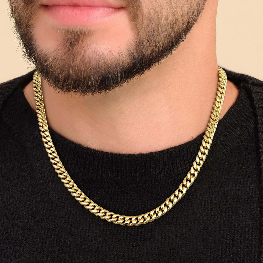 Gold Cuban Link Chain 5-14mm Stainless Steel C83953