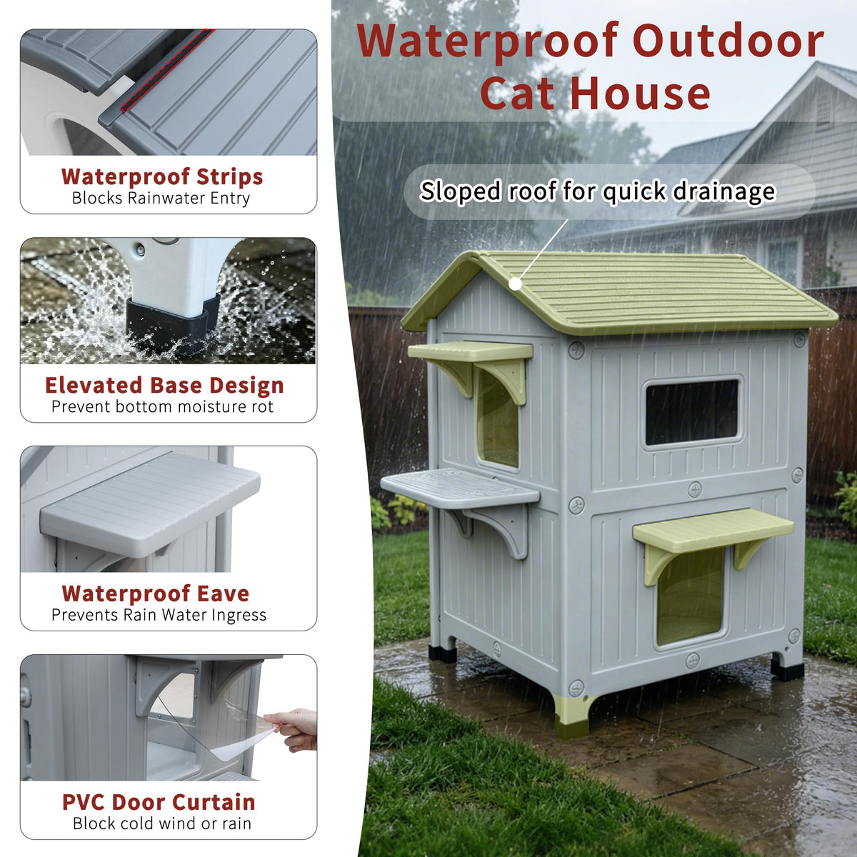 Insulated Outdoor Cat House O5253