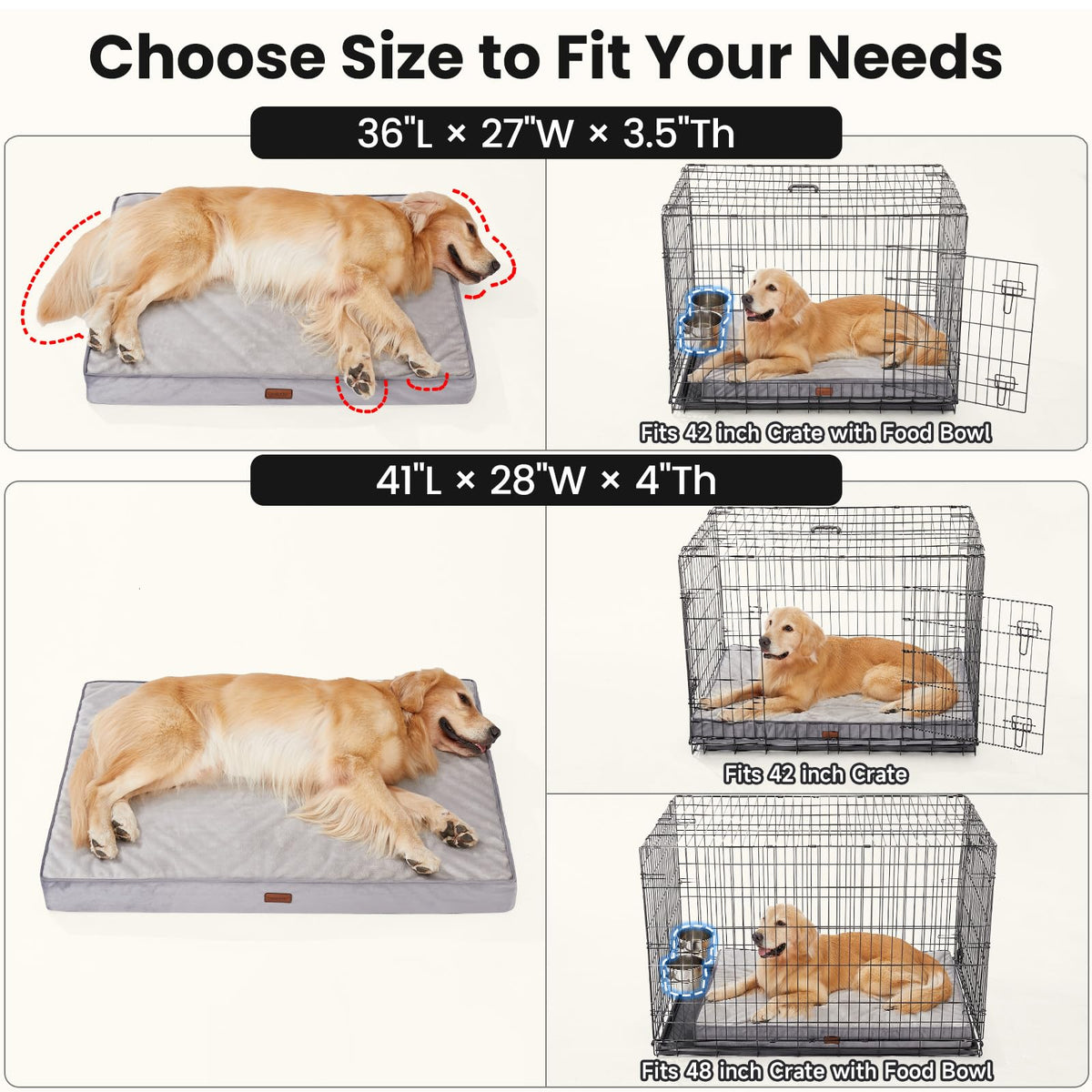 Large Reversible Memory Foam Dog Bed S257