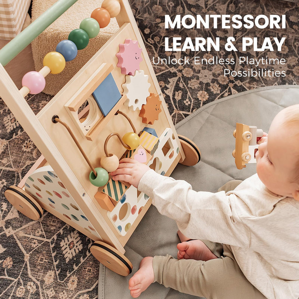 Wooden Baby Walker with Activity Center T660321